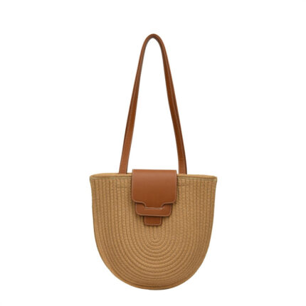 Vintage-style Straw Underarm Bag