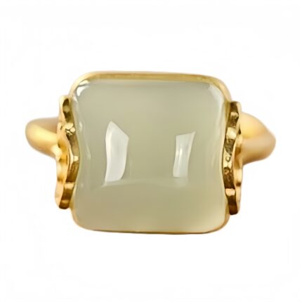 Hetian Jade Vintage Style Open Ring