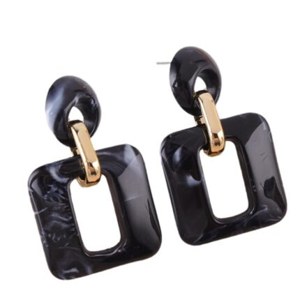 Geometric Square Personalized Earrings