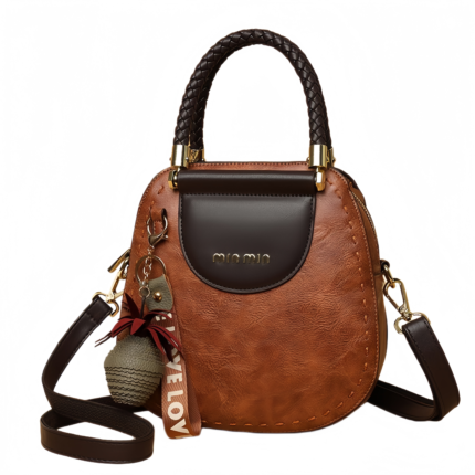 Genuine Leather Retro Woven Handbag/Crossbody Bag